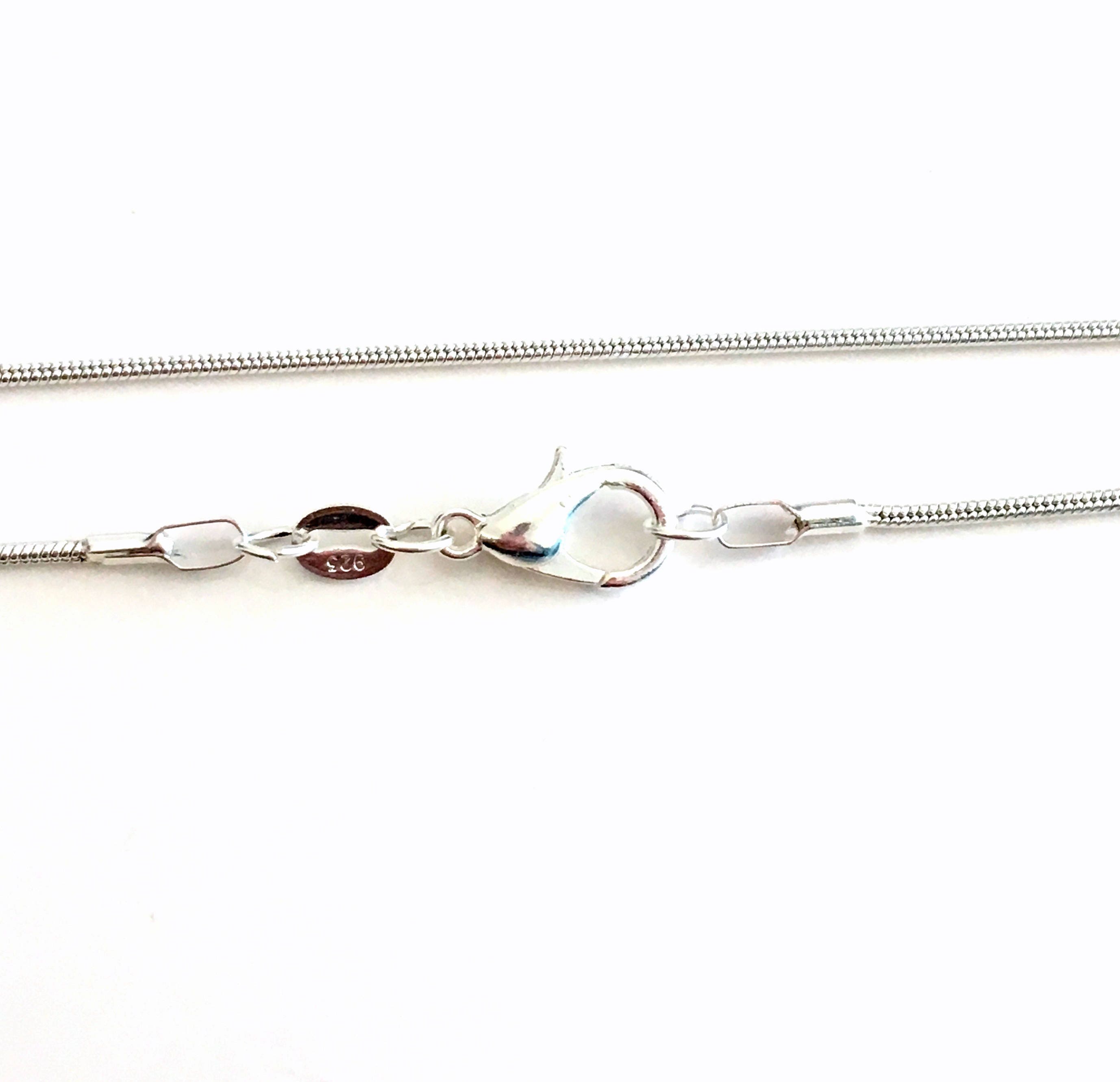 1 Snake Chain, 925 Sterling Silver Necklace Chain, 1MM Finished