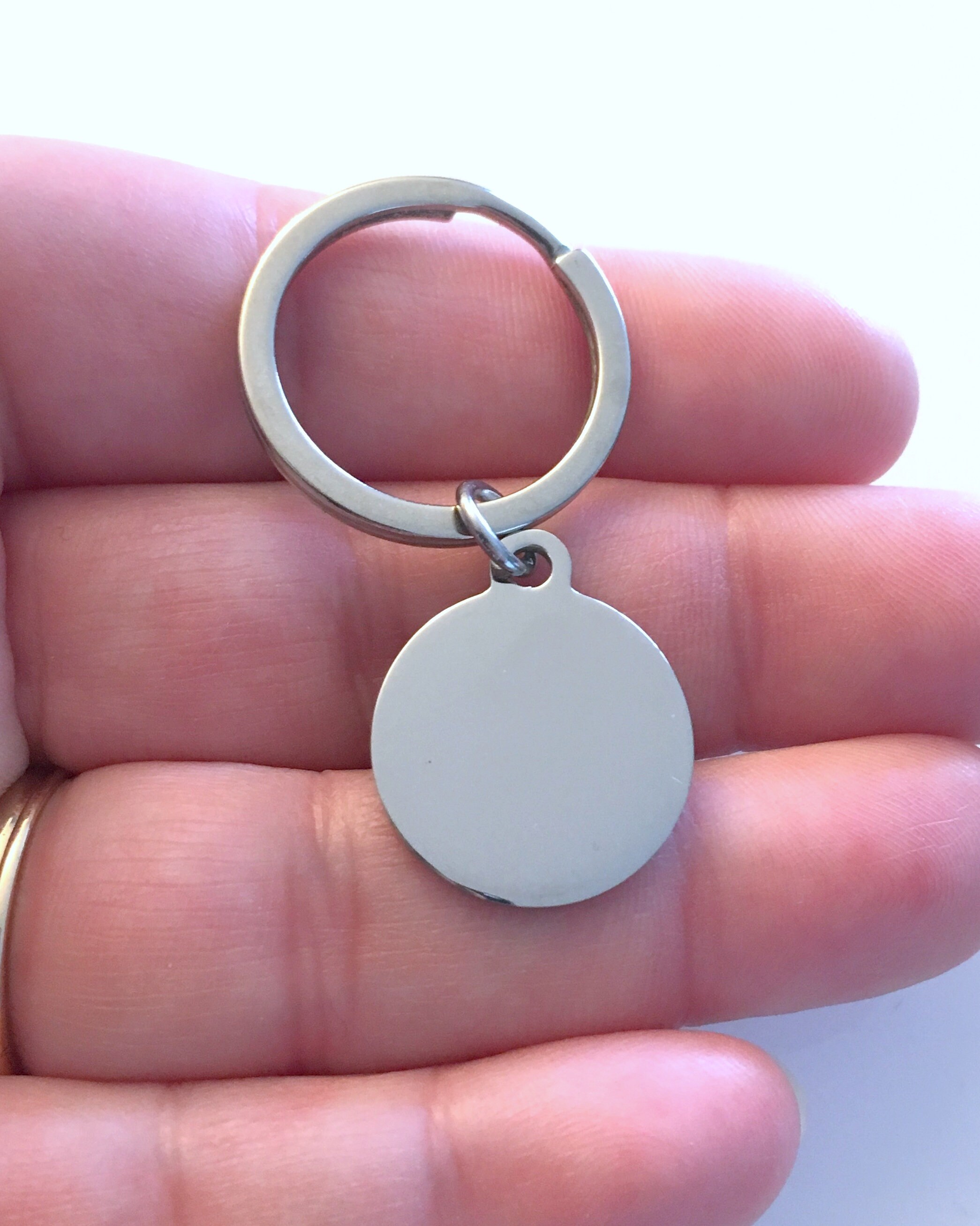 Stahl Abschluss Keychain Schlüsselanhänger Geschenk des Lehrers Key Holder 