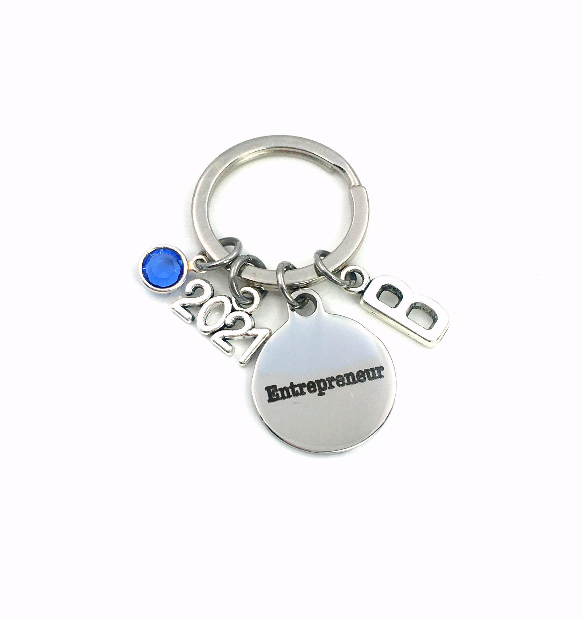 Gift for New Business Owner Keychain, 2021 Entrepreneur