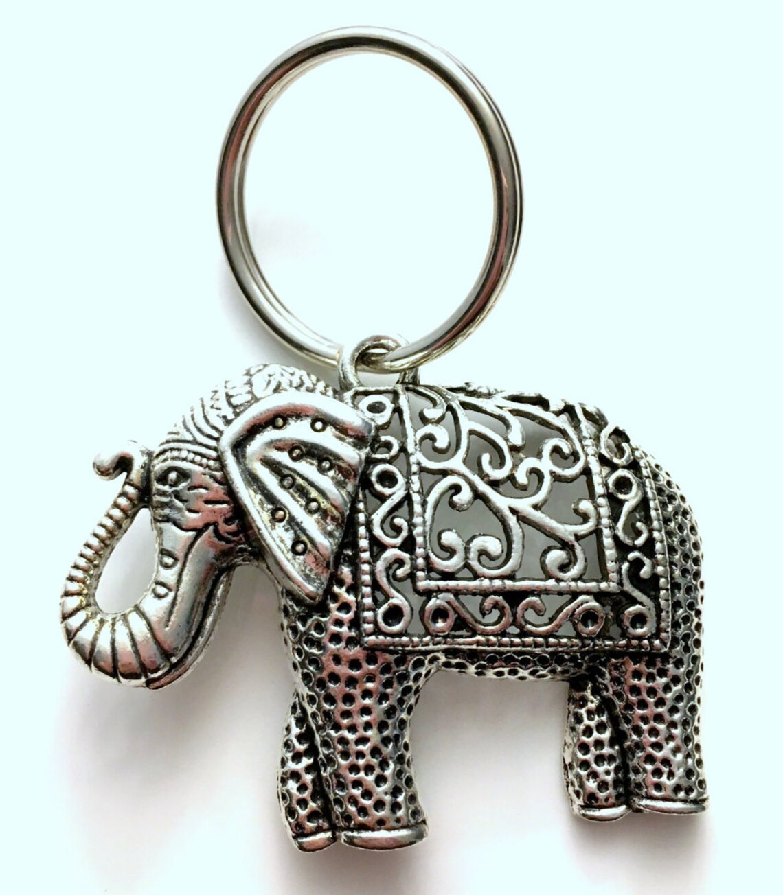 Large Elephant Keychain, Animal Key Chain, Strength and Friendship Gift ...