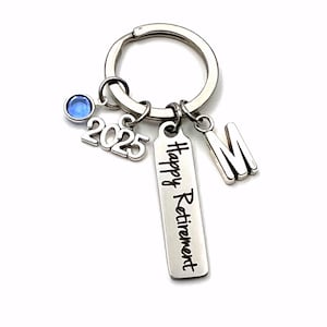 2025 Retirement Keychain / Retirement Gift for Women Key Chain / Coworker Keyring / Gift for Boss present / Co-worker Gift Quote bar Men