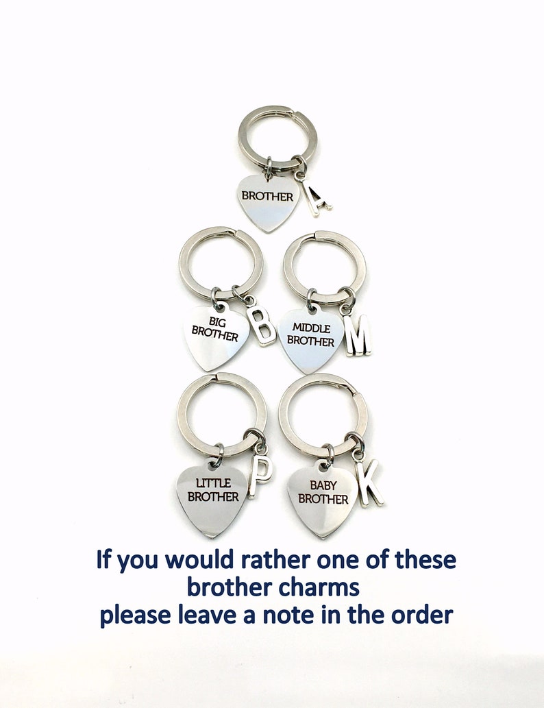 Gift for Big Sister Keychain, Sibling Key Chain, Sister Keyring, Brother available too, middle little baby Sis, Matching Present, Wedding image 6