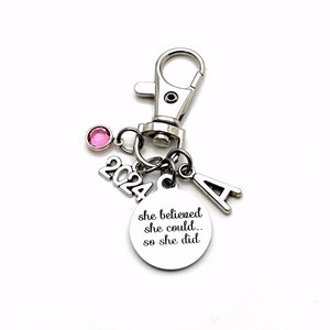 2024 Planner Charm Accessory, Journal Organizer Clip On, She believed she could so she did Lobster Clasp Key ring, Canadian Seller Shop image 9