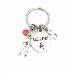 Architect Key Chain, Architect Keychain, Present Gift for Architectural ...