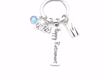 2024 Retirement Keychain / Retirement Gift for Women Key Chain / Coworker Keyring / Gift for Boss present / Co-worker Gift Quote bar Men