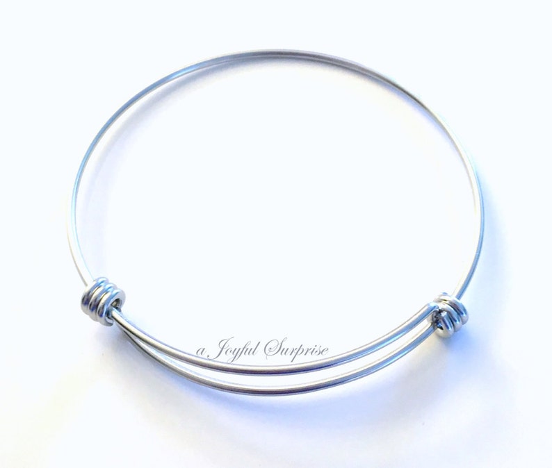 Stainless Steel Bangle Bracelet, 65mm 50mm Adult or Child Sizes Upgrade Purchase or Separate Non Tarnish , Add on nontarnish Adjustable 60 image 5