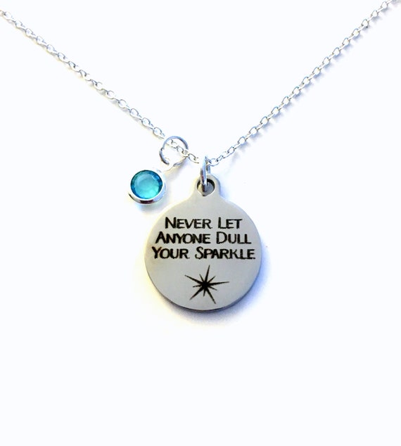 Sterling Silver CZ Do Not Let Anyone Dull Your Sparkle Necklace Sterling Silver CZ Do Not Let Anyone Dull Your Sparkle Necklace