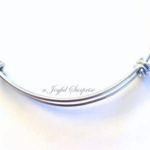 Stainless Steel Bangle Bracelet, 65mm 50mm Adult or Child Sizes Upgrade Purchase or Separate Non Tarnish , Add on nontarnish Adjustable 60 image 4