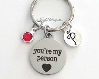 You're My Person KeyChain / BFF Key Chain / Best Friends Key ring / Wedding Gifts for husband Wife / Fiance Girlfriend Boyfriend Keyring