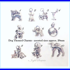 Silver Charm, Add on ANY charm from my shop to your purchase, Antique silver, Necklace, Keychain, Bracelet bookmark 1 single Pendant steel image 10