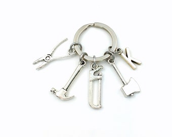 Tools Key Chain,Handyman Keychain,Daddys gift,Father keychain,Handymans gift carpenter handyman Gift