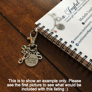 2024 Planner Charm Accessory, Journal Organizer Clip On, She believed she could so she did Lobster Clasp Key ring, Canadian Seller Shop image 4