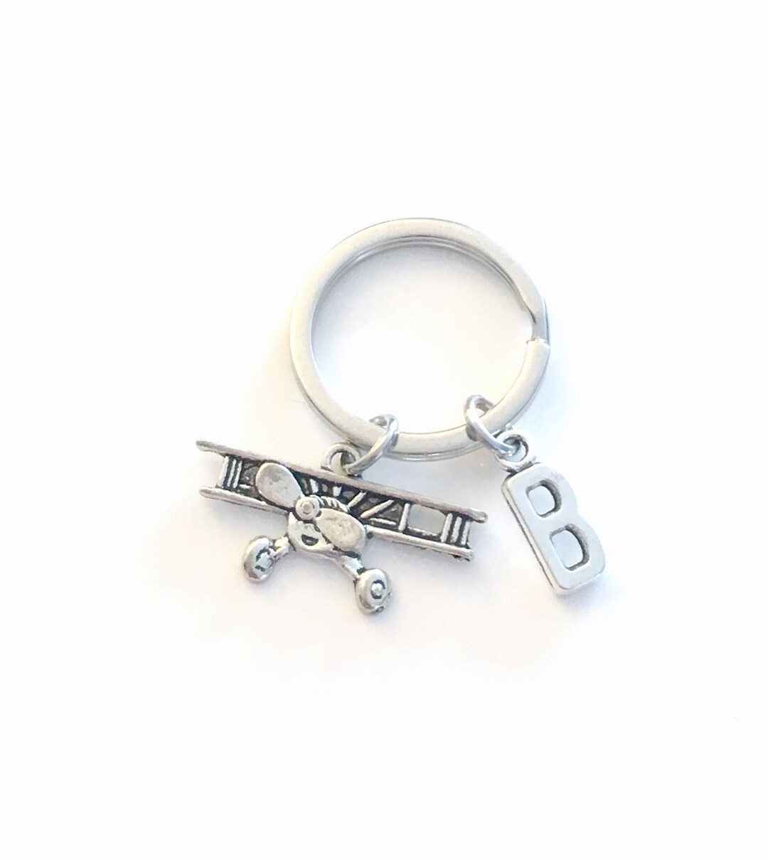 Airplane Key Chain, Pilot's Keychain, Propeller Plane Keyring, Aircraft ...