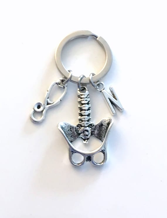 Human Pelvis Spine Keychain Gift for Orthopedic Surgeon Keyring
