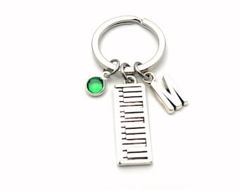 Keyboard Keychain, Wedding Musician Gift, Pianist Keychain, Piano Key Chain, Organ Player Keyring, Gift for Organist Music Present