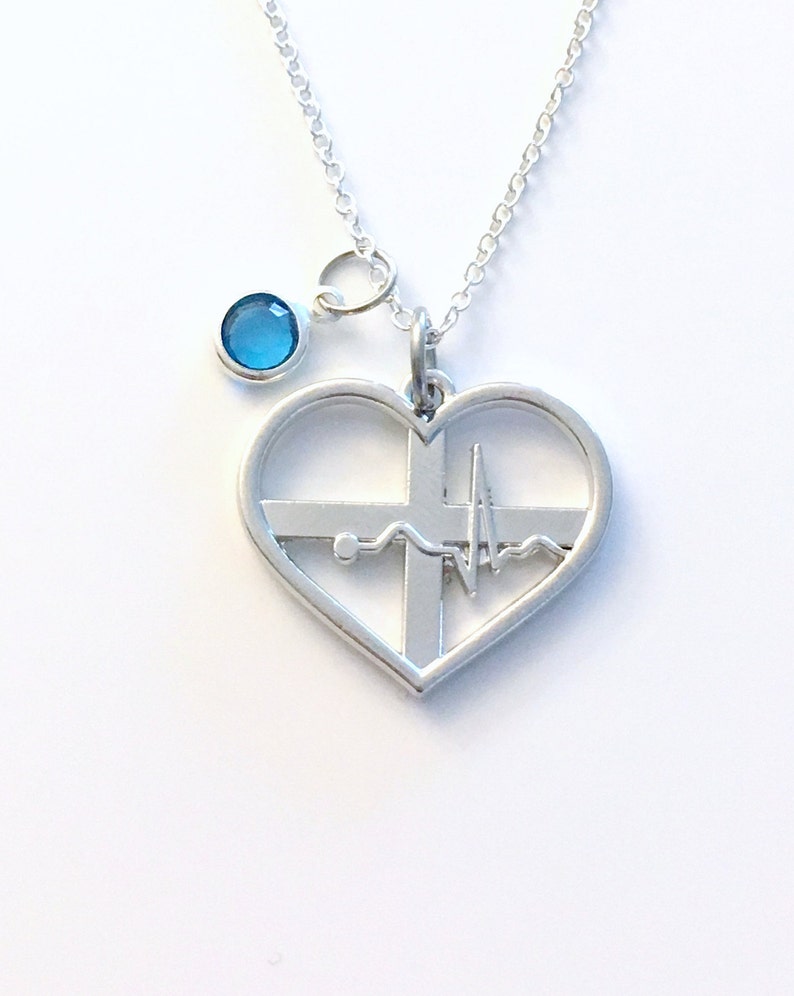 Heart Beat Necklace Silver EKG Jewelry ECG necklace medical Etsy