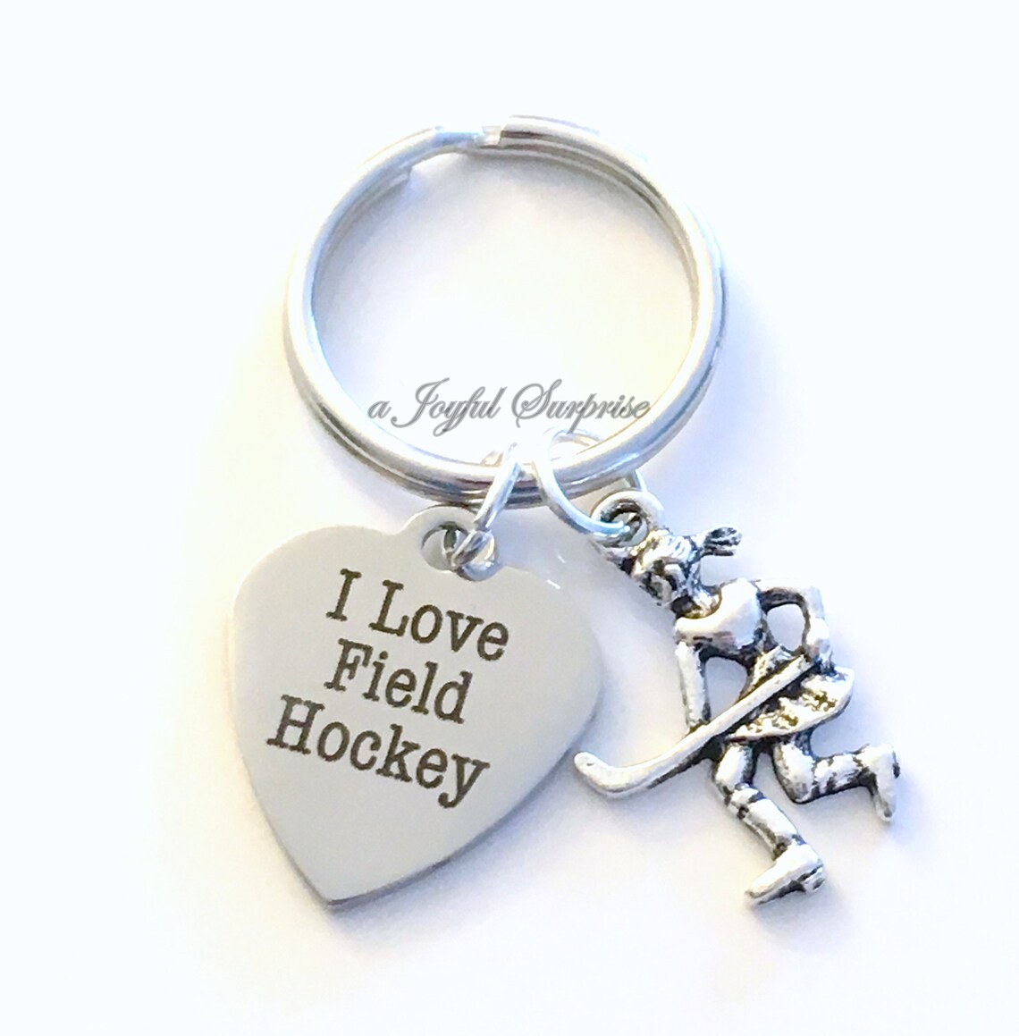 Field Hockey Keychain I love Field Hockey Key Chain Gift For Etsy