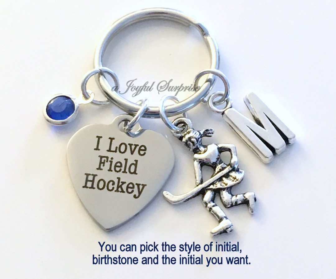 Field Hockey Keychain I Love Field Hockey Key Chain Gift for Etsy Canada