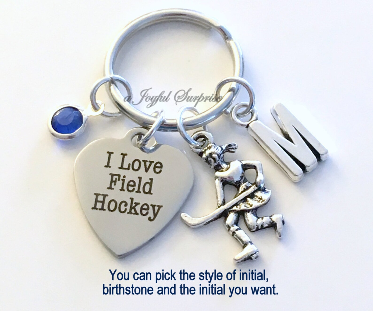 Field Hockey Keychain I love Field Hockey Key Chain Gift For Etsy