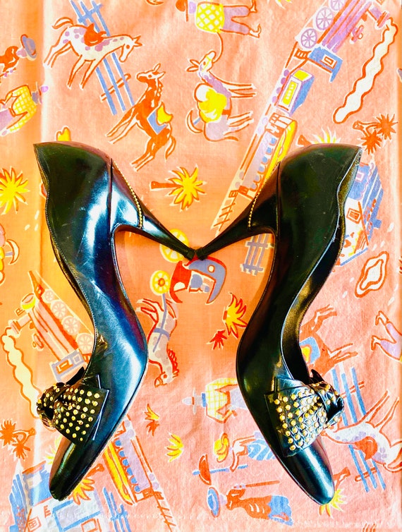 Vintage 1980s Studded Stilettos / 80s Stuart Weit… - image 2