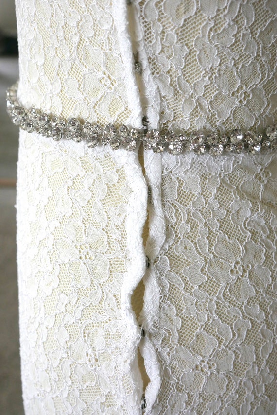 Vintage 1930s Wedding Dress / 30s white bias cut … - image 10