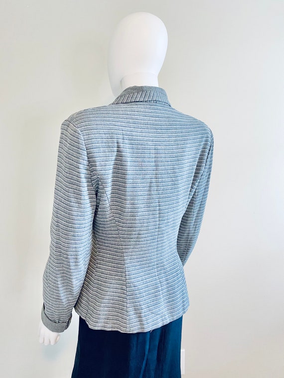 Vintage 1940s Grey Pinstriped Blazer / 40s suit j… - image 10