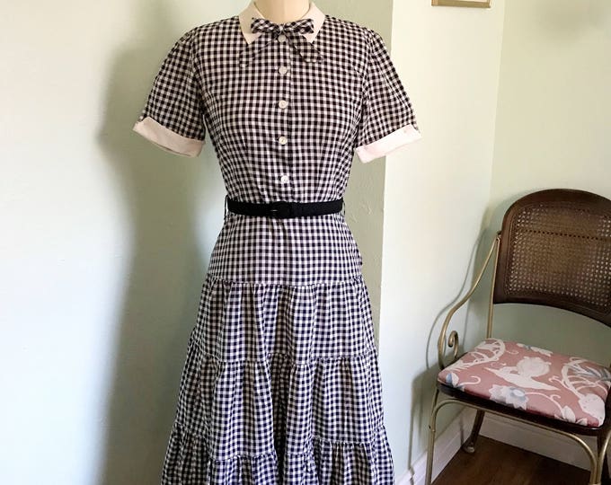 Vintage 1950's Gingham Dress by Betty Barclay / 50s Vintage Dress ...