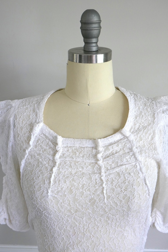 Vintage 1930s Wedding Dress / 30s white bias cut … - image 7