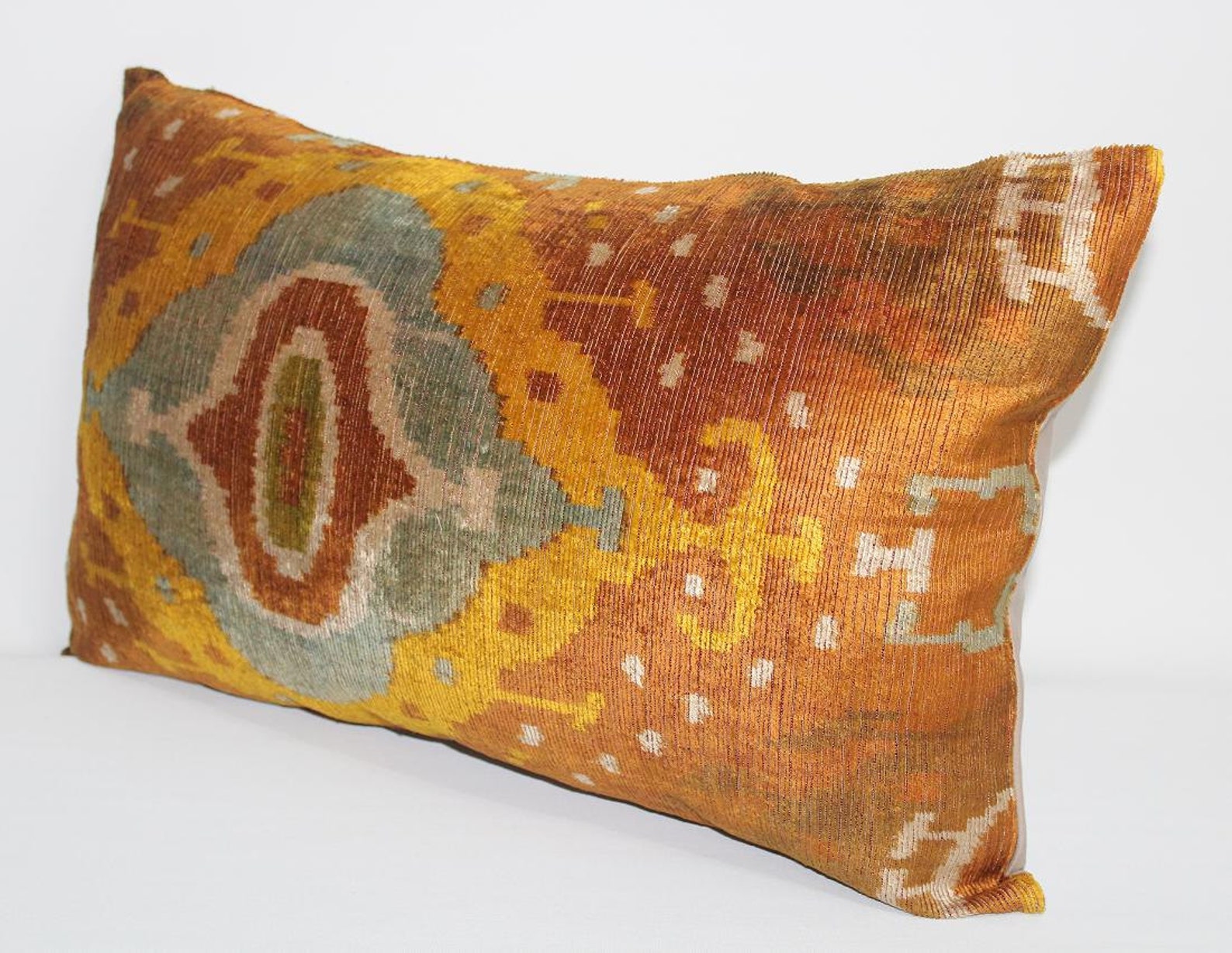 İkat Velvet Pillow Cover 14'' x 22.5'' Etsy
