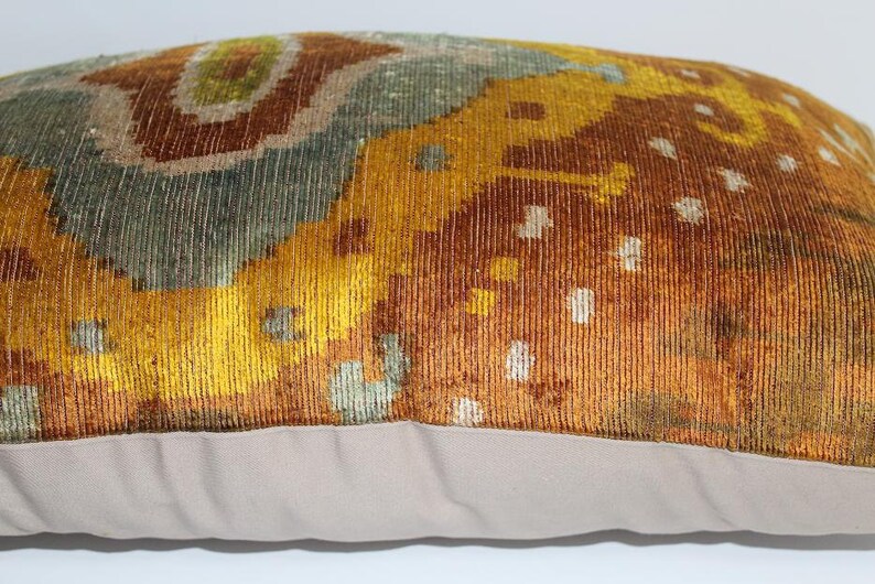 İkat Velvet Pillow Cover 14'' x 22.5'' Etsy