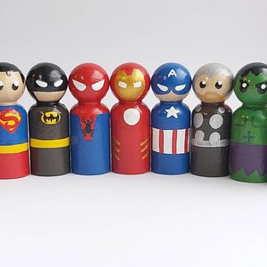 Superhero peg dolls