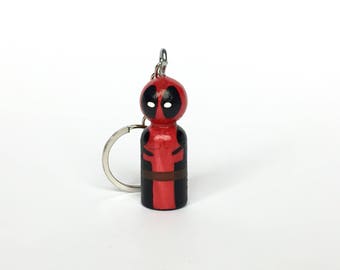 Deadpool peg doll keychain