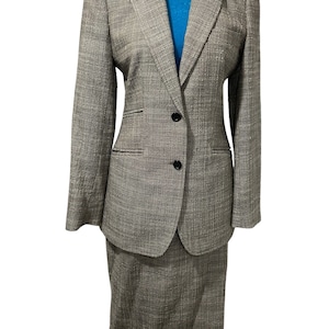 Dolce & Gabbana women’s 2pc skirt suit / Dolce Gabbana tweed blazer jacket with tweed skirt / Designer Vintage Suit / Sz 42 / Sz 8 -10 US