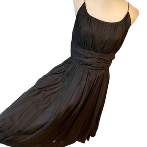 Jerry Gilden Dress/Jerry Gilden Black Dress/vintage chiffon dress/vintage party dress/1950's dress/holiday dress/little black dress image 4