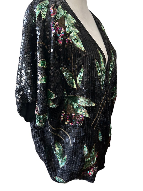 Jewel Queen Sequin beaded cardigan overlay/sequin 