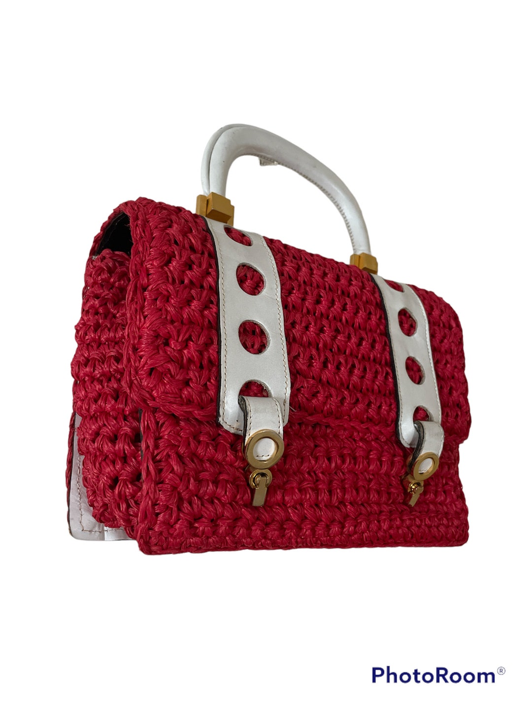 1960's Tano Red Gold Basket Purse/vintage Basket Purse/vintage Red