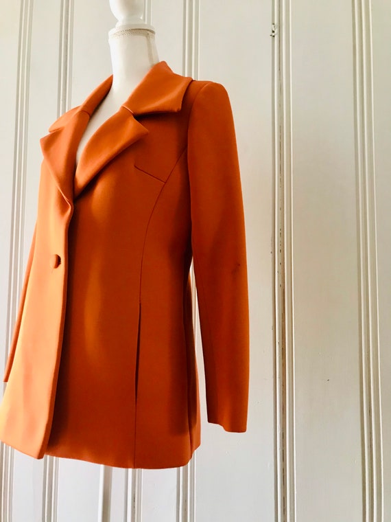 Lilli Ann orange blazer coat/vintage 1960’s button