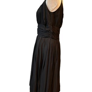 Jerry Gilden Dress/Jerry Gilden Black Dress/vintage chiffon dress/vintage party dress/1950's dress/holiday dress/little black dress image 5