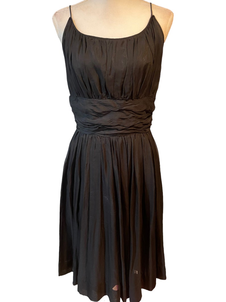 Jerry Gilden Dress/Jerry Gilden Black Dress/vintage chiffon dress/vintage party dress/1950's dress/holiday dress/little black dress image 2