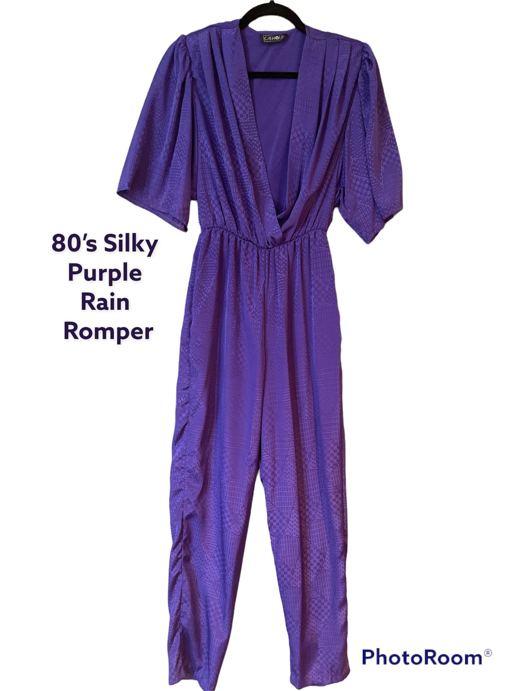 80s Purple Jumpsuit - Etsy