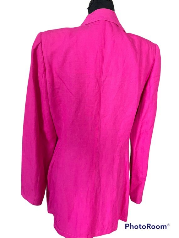 80s State of Claude Montana hot pink blazer/desig… - image 7