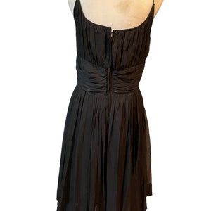 Jerry Gilden Dress/Jerry Gilden Black Dress/vintage chiffon dress/vintage party dress/1950's dress/holiday dress/little black dress image 6