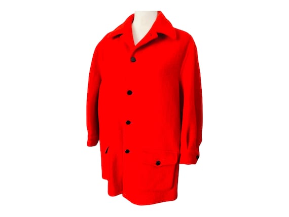 Vintage 1960s Hudsons Bay Point Blanket Wool Coat… - image 1