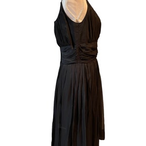 Jerry Gilden Dress/Jerry Gilden Black Dress/vintage chiffon dress/vintage party dress/1950's dress/holiday dress/little black dress image 7