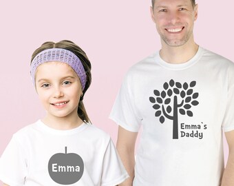 Set di magliette personalizzate per padre e figlio: magliette coordinate per la famiglia