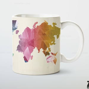 Mug avec design de carte, tasse planisphère, cadeau pour les voyageurs, cadeau de Noël, cadeau pour elle, cadeau pour lui, cadeau de voyage, carte du monde