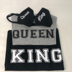 King Queen Shirts, King and Queen T-shirts, Couples Shirts, Matching Shirts,  Christmas Shirts, King Queen Set, King and Queen, Best Gift 