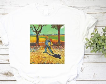 Artwork by Vincent Van Gogh in tshirt, art on shirt, classic art printed in shirt