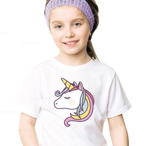Personalized Unicorn T-shirt: Girl&#39;s Birthday Gift, Add Name