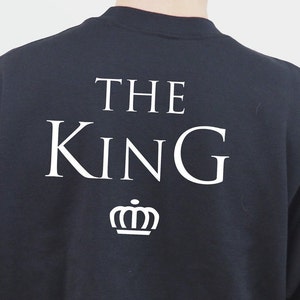 King Queen sweatshirts for couples, dress up to match your partner, king queen clothes image 8